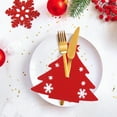 thumbnail image 1 of Portacubiertos Navideños, Bolsa para Cubiertos, Juego de Cuchillos y Tenedores para Cena con Temática de Árbol de Navidad, Ideal para El Hogar, Fiestas, Vajilla, Regalos y Decoraciones de Mesa., 1 of 6