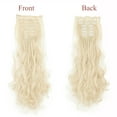 thumbnail image 2 of SHCKE Clip in Hair Extensions Bleach Blonde 8Pcs Set Clip-in Hair Extensions 24 Inch Long Curly Hair Extensions Double Weft Synthetic Hairpiece for Women, 2 of 6