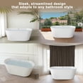 thumbnail image 2 of Barara King Modern Soaking Bathtub,Bathtub, 59" Acrylic Freestanding Bathtub, Stand Alone Soaking Tub, Glossy White Acrylic, Toe-tap Chrome Drain, 2 of 15