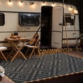 thumbnail image 4 of Outdoor Rug x Reversible Mats Outdoor Area Rug Plastic Straw Rug Geometric Rv Mat for Patio Camping Rv Picnic Backyard Deck Balcony Porch Beach Trailer ( ), 4 of 6