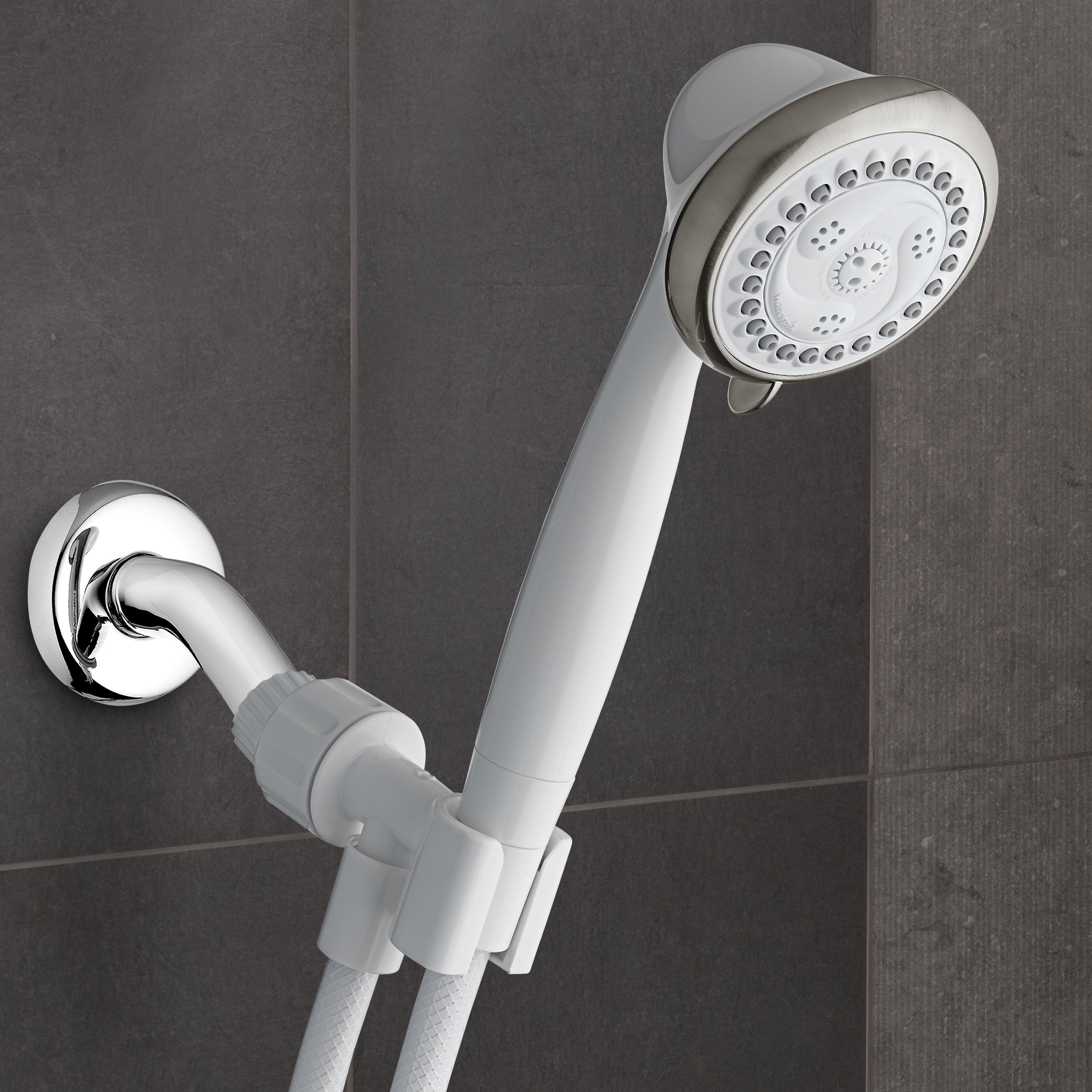 Waterpik 6-Mode PowerSpray+ Hand Held Shower Head, White, 1.8 GPM EFN-651E