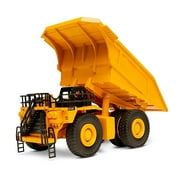 Top Race Metal Diecast Dump Truck Construction Toy Truck, Heavy Metal Mine Truck Model 1:40 Scale - TR 212D