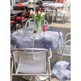 thumbnail image 6 of Outdoor Tablecloth with Umbrella Hole Zipper Boho Pines Round Tablecloth 54" Waterproof Outside Table Cloth Fogged Mist Forest Purple-blue Mountain Vintage Patio Table Cover Tablecloths for Picnic, 6 of 8