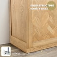 thumbnail image 2 of Vinnova Design Jakarta 42" Freestanding Single Bath Vanity in Oak Weathering Light Brown, 2 of 20