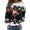 Black, variant on Womens Christmas Warm Sweatshirt Festive Long Sleeve Versatile Style Printed Great for Outdoor Errands and Gift Giving for the Christmas Season