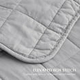 thumbnail image 4 of EVERGRACE 100% Cotton Box Stitch Quilt Bedding Set Queen Size 3 Pieces, Garment-Washed Lightweight Soft Cozy Coverlet, Quilted Bedspread Sets with 2 Shams for All Season, Fog Gray, 4 of 8
