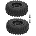 thumbnail image 2 of Neumáticos De Goma RC, Duraderos, Respetuosos Con El Medio Ambiente, Neumáticos De Camión RC De Alta Resistencia A La Abrasión Para Camiones WPL D12 1/10 RC ANGGREK Negro BL, 2 of 8