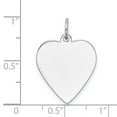thumbnail image 2 of Beautiful 14k White Gold Plain .013 Gauge Engravable Heart Charm, 2 of 2