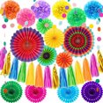 thumbnail image 4 of Tissue Paper Pom Poms - 27 Piece Set - Colorful Party Decorations - Paper Flowers for Birthdays and Special Occasions, 4 of 4