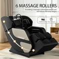 thumbnail image 3 of Noble House Bess Zero Gravity Massage Chair Recliner, Full Body Air Pressure with Heat, Foot Rollers, Gold and Black, 3 of 5