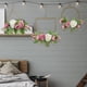 thumbnail image 5 of Guirnalda de 3 flores artificiales para manualidades, ideal para puerta de entrada, decoración de bodas Rosa, 5 of 8
