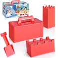 thumbnail image 1 of Playa Y Nieve Juguete Ladrillo Forma Castillo Building Kit Creador Ladrillos 4 PCS para Niñas, 1 of 9