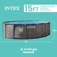 thumbnail image 4 of INTEX Round Prism Frame 15ft x 48in Above Ground Swimming Pool Set w/ Pump, 4 of 8