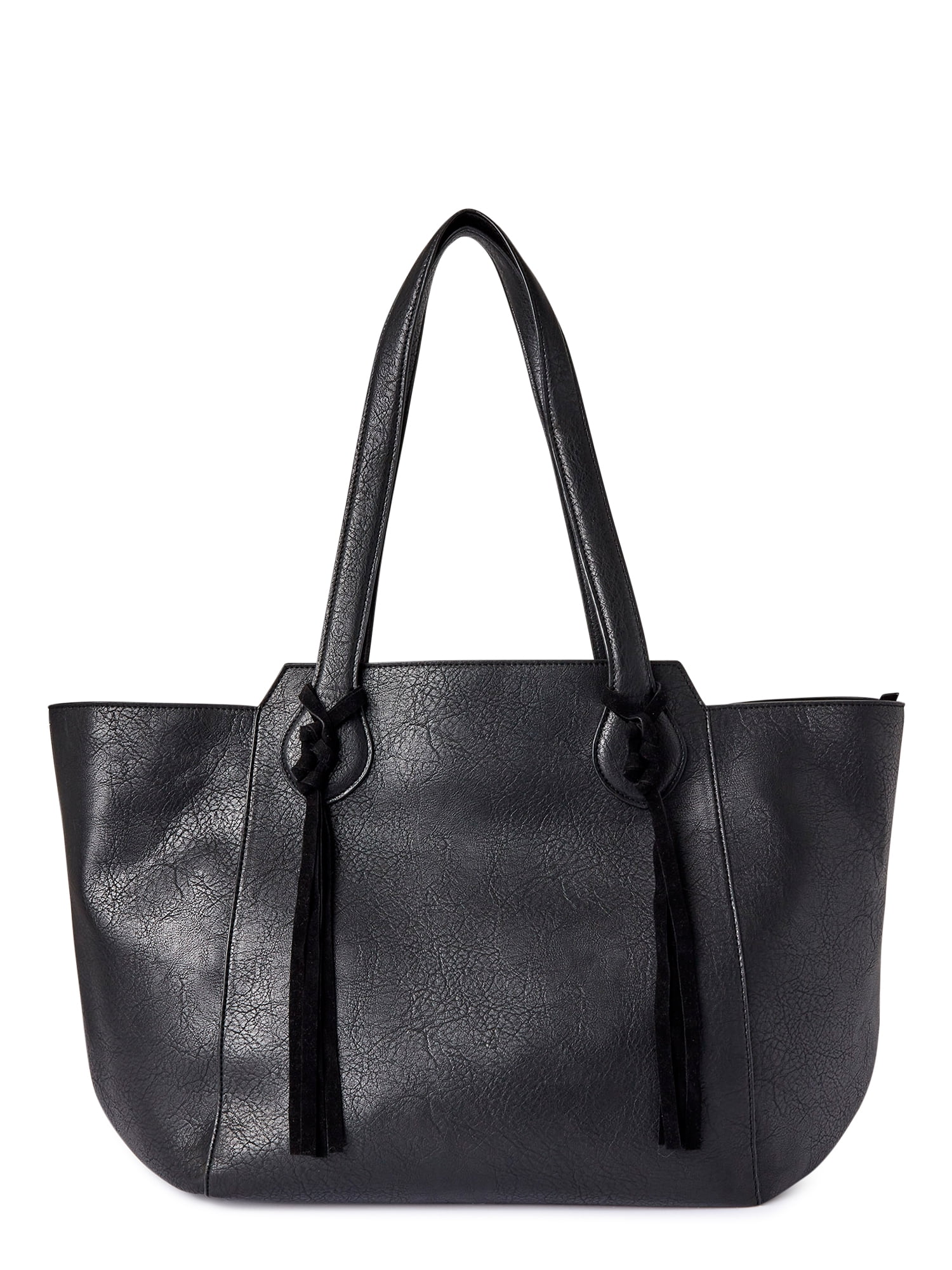 Time and Tru Women’s Dakota Tote Handbag Black