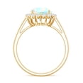 thumbnail image 2 of Real Ethiopian Opal Engagement Ring with Diamond Halo - Classic Round Opal Ring - 2 Carat - AAA Quality, 10K Yellow Gold, US 7.50, 2 of 9