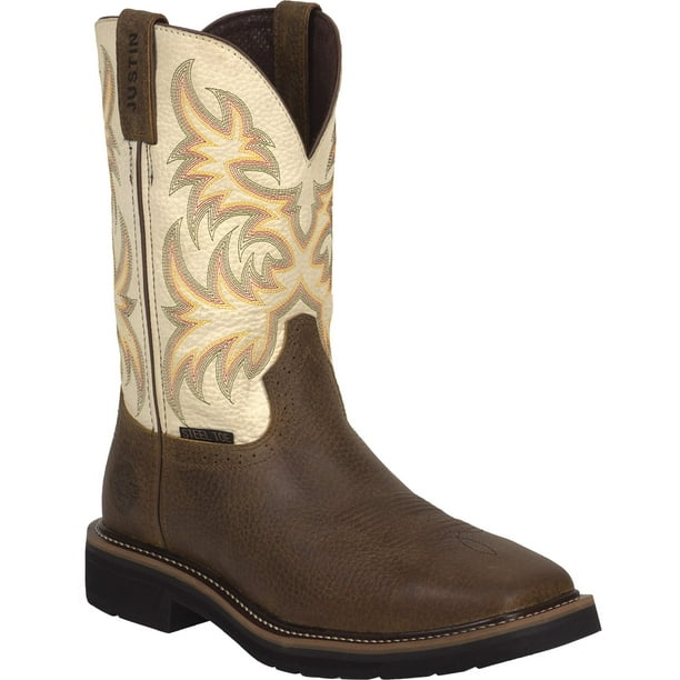 justin steel toe work boots