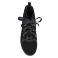 thumbnail image 5 of Womens Faux Leather High-top Lace-up Laser-cut Sneakers, 5 of 8