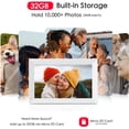 thumbnail image 5 of Digital Picture Frame, 10.1 inch Frameo Digital Frame WiFi, 1280 * 800 IPS HD Touchscreen, 32GB Storage, Instant Share Pictures Video, Smart Photo Frame Electronic, Gifts for Mom, House Warming, 5 of 5