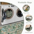 thumbnail image 5 of Wonnitar 2x6 Insect Kitchen Runner Rug, Ultra Thin Green Boho Floral Runners for Hallway, Soft Low Pile Washable Runner Rugs, Non Slip Rug Runner for Entryway Laundry, 5 of 8