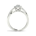 thumbnail image 3 of 1/2 Carat T.W. Diamond 10kt White Gold Criss Cross Shank Single Halo Engagement Ring, 3 of 5