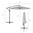 thumbnail image 7 of Best Choice Products 10ft Offset Hanging Outdoor Market Patio Umbrella w/ Easy Tilt Adjustment - Fog Gray, 7 of 7