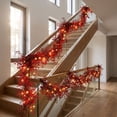 thumbnail image 6 of geerera Lighted Fall Leaf Garland with LED Lights, Artificial Hanging Vine Decor for Door Frame & Porch, Autumn Harvest Holiday Garland for Mantel & Window, 71", 6 of 9