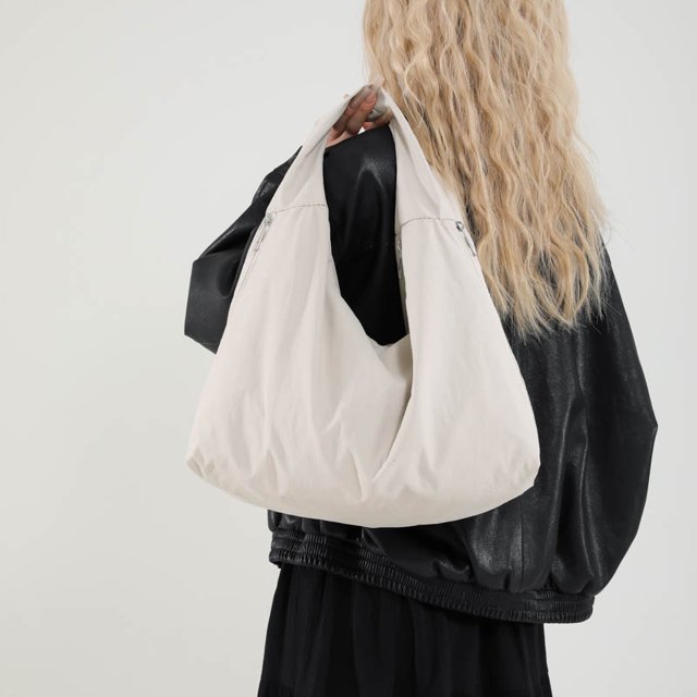 Bolso Hombro Mujeres Nylon Masa Gran Capacidad All Match Solid Color Shopping Fiesta