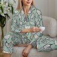 thumbnail image 6 of Logiee Retro Rooster4 Print Womens Pajamas Set,Long Sleeve Sleepwear,Button Down Lounge Set 2 Pieces,Soft Nightwear Pjs Set-X-Large, 6 of 7