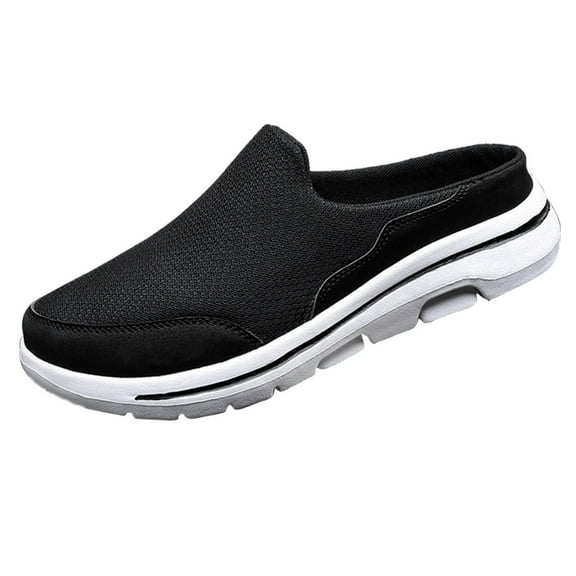 Slip On Mules Clogs for Men Lightweight Open Back Comfortable Tennis Shoes Breathable Walking Slippers