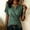 Green, variant on Business Casual Tops for Women Keyhole Neck Short Sleeve Front Wrap Blouses Loose Fitting Work Tops Summer