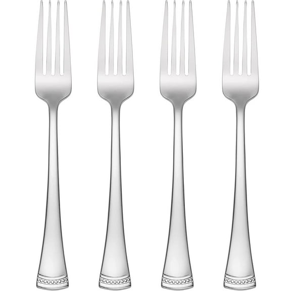Lenox 8.25 x 1.00 inches Stainless Steel Tableware Forks with Glossy (4 Count)