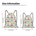 thumbnail image 2 of Saiise Cute French Bulldog Pattern Sports Drawstring Backpack - String Swim Gym Bag with Wet Proof Pocket for Women&Men-Small, 2 of 6