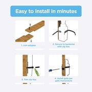 Perma Child Safety Extra Tall Universal Banister Adapter Kit, 42 Tall x 1.77 Wide, Natural Wood