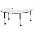 thumbnail image 2 of Berries 6445JCM180 Horseshoe Mobile Activity Table, 66" x 60", Gray/Black/Black, 2 of 2