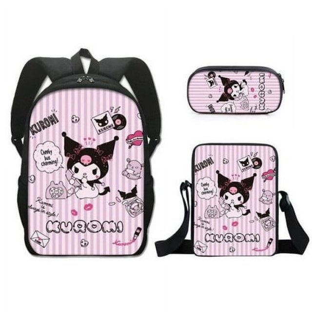 Cartoon Backpack Cool Loomi High-capacity Schoolbag Three-piece Set For Primary And Secondary School Students-SinKeeU