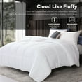 thumbnail image 2 of Three Geese Down Alternative Comforter Duvet Insert King Size, Ultra Soft All Season Bed Comforters With 8 Corner Tabs, Machine Washable (White, 106"x90"), 2 of 6