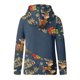 thumbnail image 4 of Gibobby Sudadera con Capucha en Ligero y calientito Contraste de Navidad Esplice imprimir mangas largas Pullover blusas correa tops (Azul, S), 4 of 5
