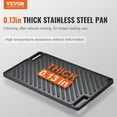 thumbnail image 2 of Double Sided Pre Cured Cast Iron Baking Frying Pan 9.7x16.7 Inch Rectangular Dual Stove Non Stick Flat Top Grill Gas Oven Handle Black, 2 of 6