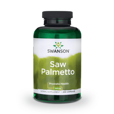 Swanson Saw Palmetto Whole Berry Capsules, 540 mg, 250 (Best Quality Saw Palmetto)