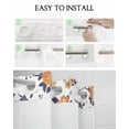 thumbnail image 5 of No Hook Shower Curtain with Snap in Liner, Plant and Floral Vintage Orange Flowers Hand Painted Style Shower Curtains for Bathroom, Washable Shower Curtain Liner Set with Mesh Top Window, 36"x72", 5 of 6