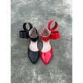 thumbnail image 4 of Girls Aubrey Bow Shoes Black leather dress shoes 2 Youth (big kid), 4 of 11