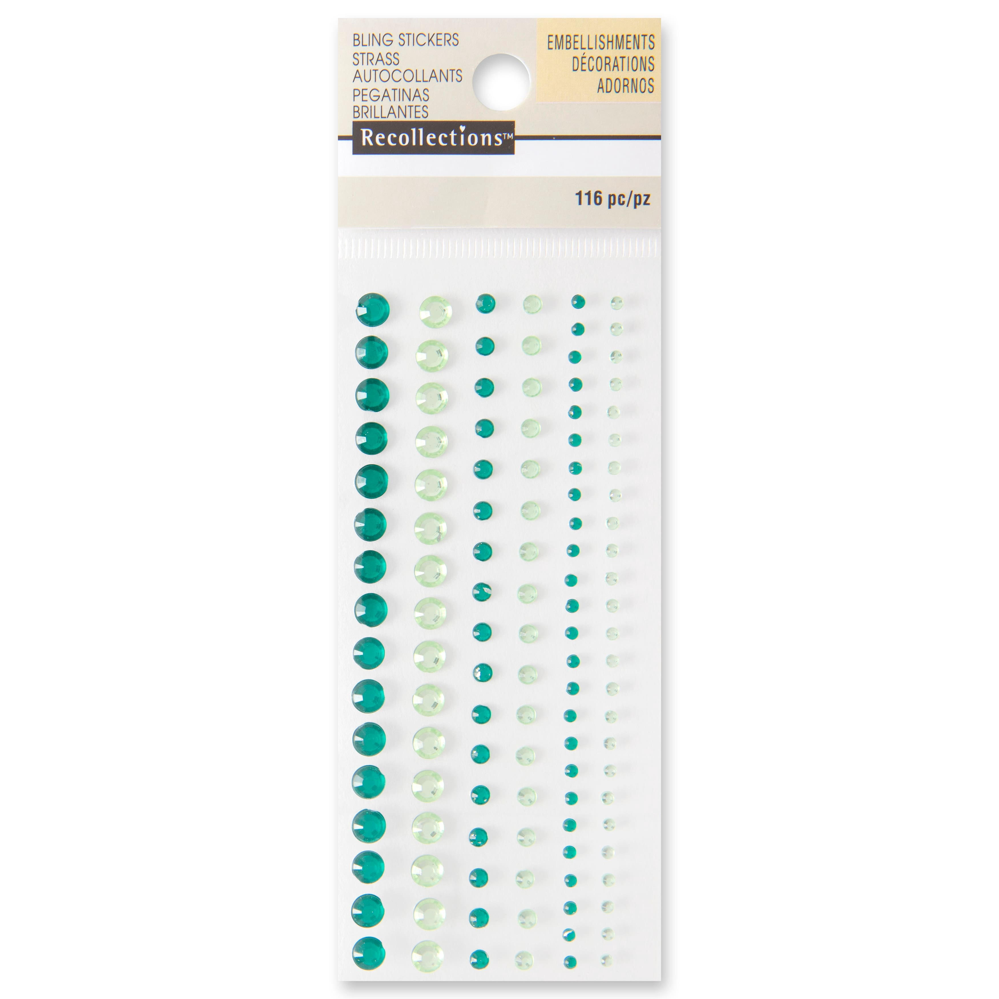 Recollections Adhesive Rhinestones Mixed Pack