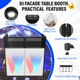 thumbnail image 3 of COZONY 40*45.3inch DJ Facade Portable Booth Table with Lighting Scrim, Foldable DJ Stand with Adjustable Feet for Events Parties,Black, 3 of 7