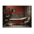 thumbnail image 3 of Designart "Red Modern Bathroom beauty III" Bath & Laundry Print on Natural Pine Wood, 3 of 5