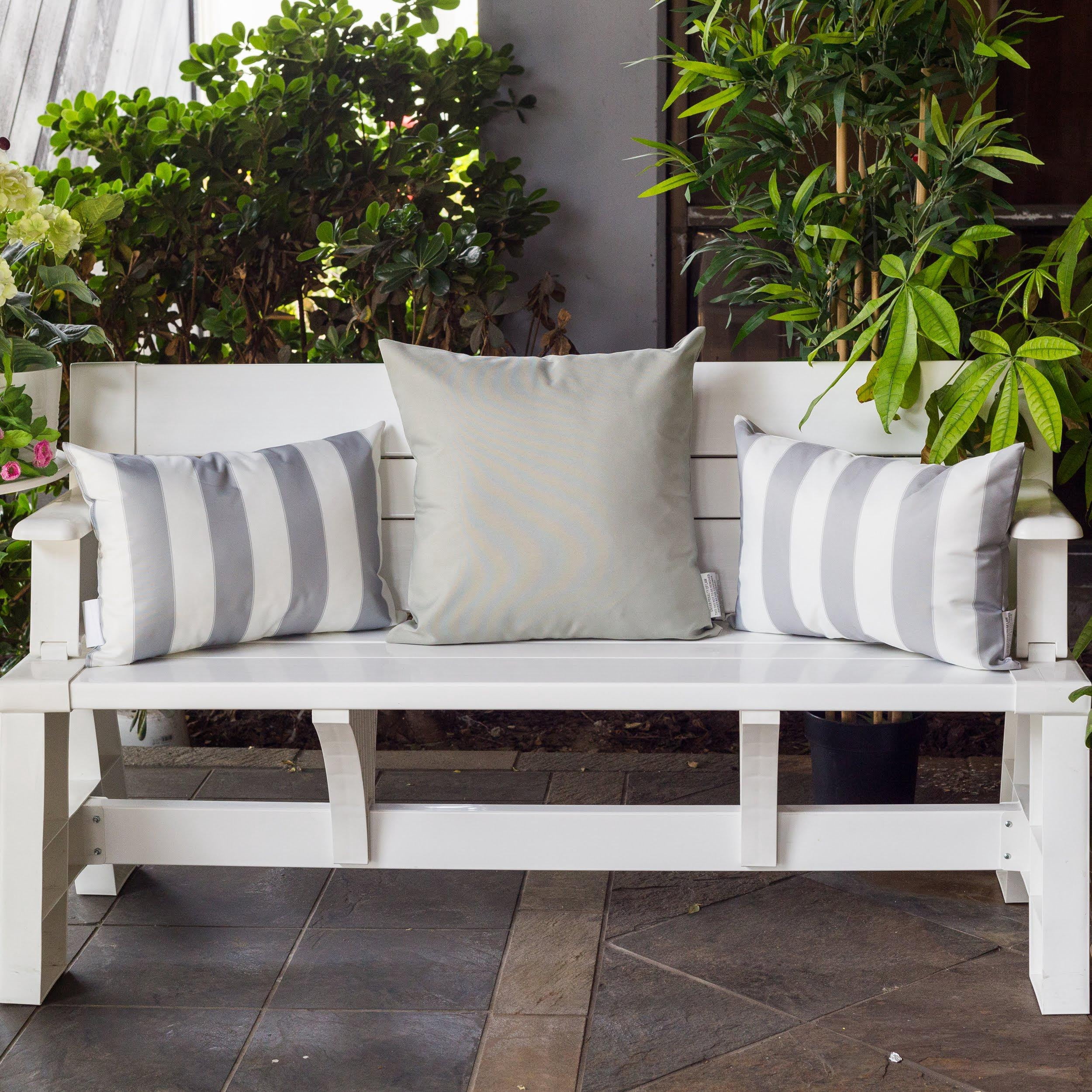 Riley Gray Rectangular Outdoor Throw Pillow