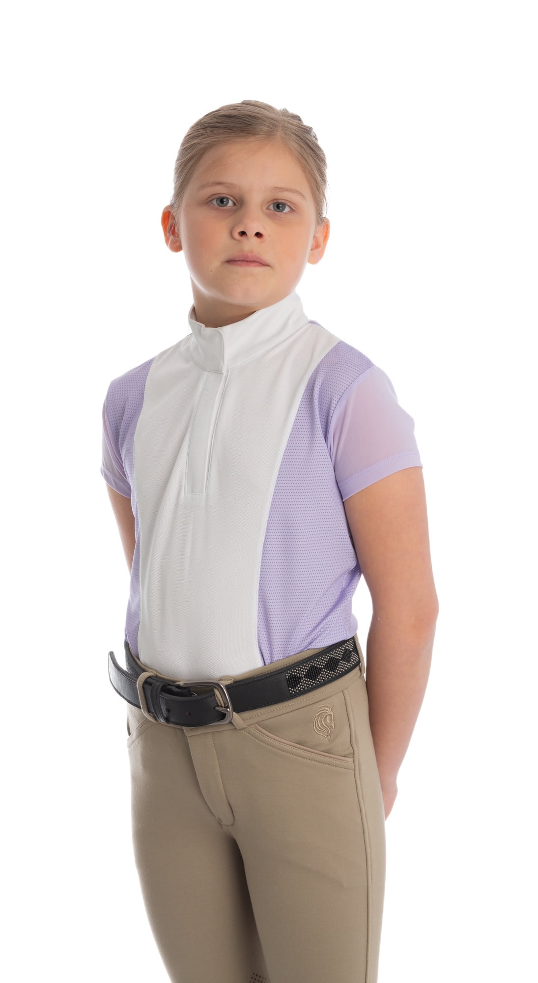 Equinavia Charlotte Kids Equestrian Short Sleeved Show Shirt with Cooling Mesh
