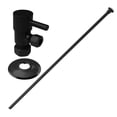 thumbnail image 3 of Westbrass 20" Flat Head Toilet Supply Kit with Round Handle 1/4-Turn Angle Stop, Matte Black, 3 of 8