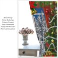 thumbnail image 7 of Christmas Curtains, Winter Xmas Tree Glitter Bokeh Present Gold Bell Pattern for Room Window Decor, Rod Pocket Print Blackout Drapes for Living Room Bedroom Kitchen 2 Panel Set 84" W X 84" L, 7 of 7