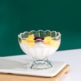 thumbnail image 4 of Cuenco de helado lujoso Bewildely con detalle de borde de loto transparente, 4 of 6