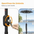 thumbnail image 5 of ACEGOSES 7.5ft LED Solar Outdoor Patio Market Table Umbrella with Polyester Canopy for Garden,Yard and Poolside, Cold Gray, 5 of 9